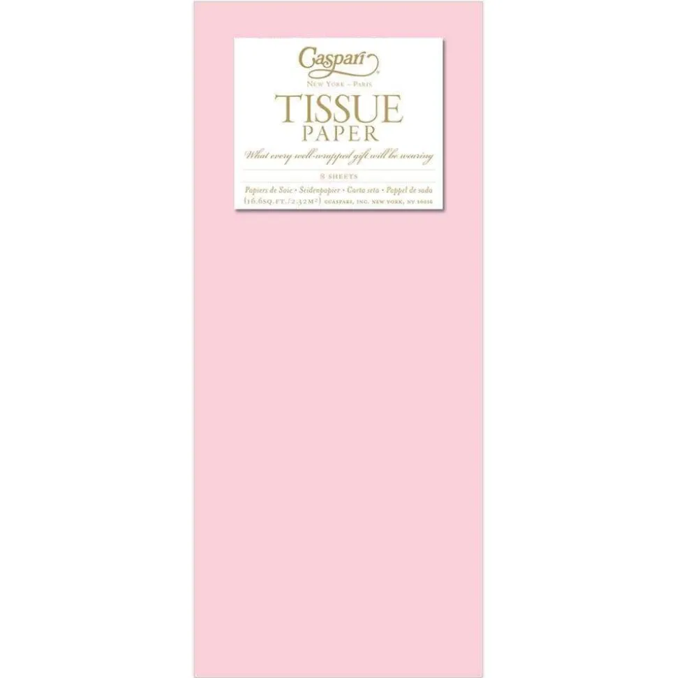 Solid Tissue Paper in Baby Pink - 8 Sheets Included