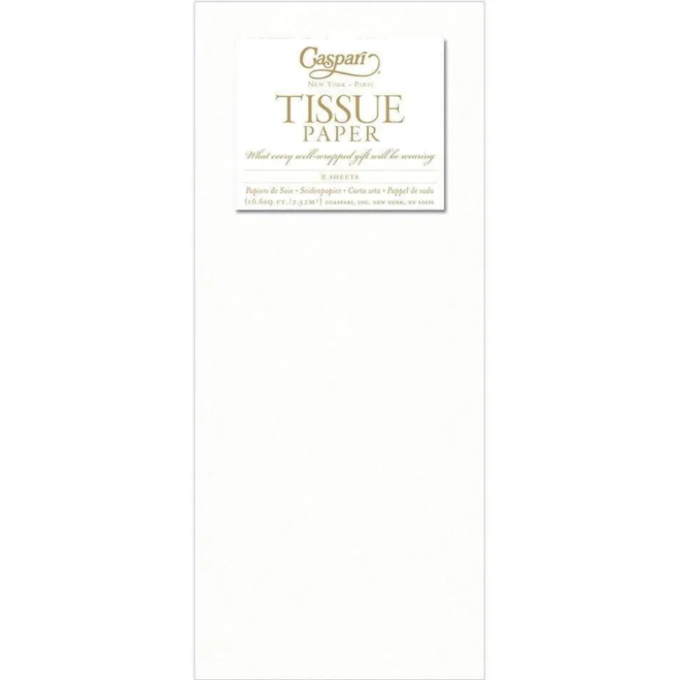 Solid Tissue Paper in White - 8 Sheets Included