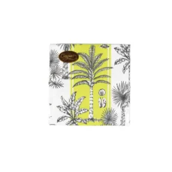 Southern Palms Green & White Cocktail Napkins - 20 Per Package