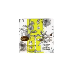 Southern Palms Green & White Cocktail Napkins - 20 Per Package