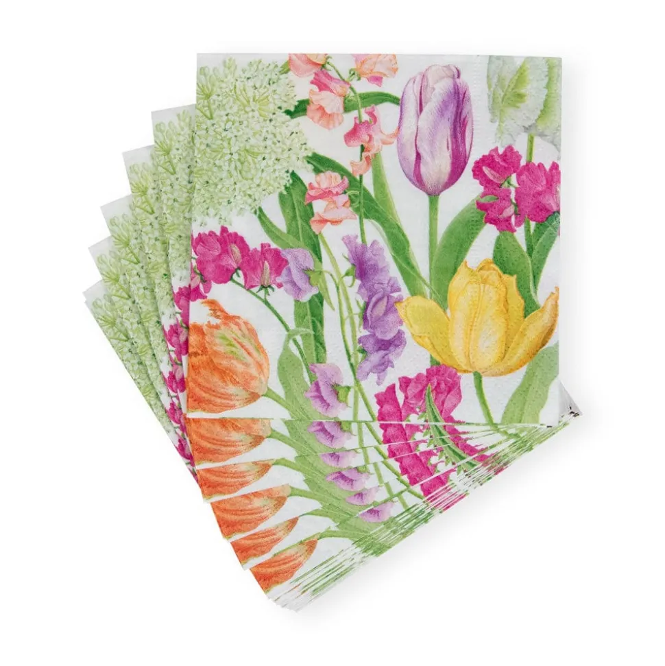 Spring Flower Show Paper Cocktail Napkins - 20 per Package