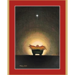 Star and Creche Classic Boxed Christmas Cards - includes 15 cards & envelopes