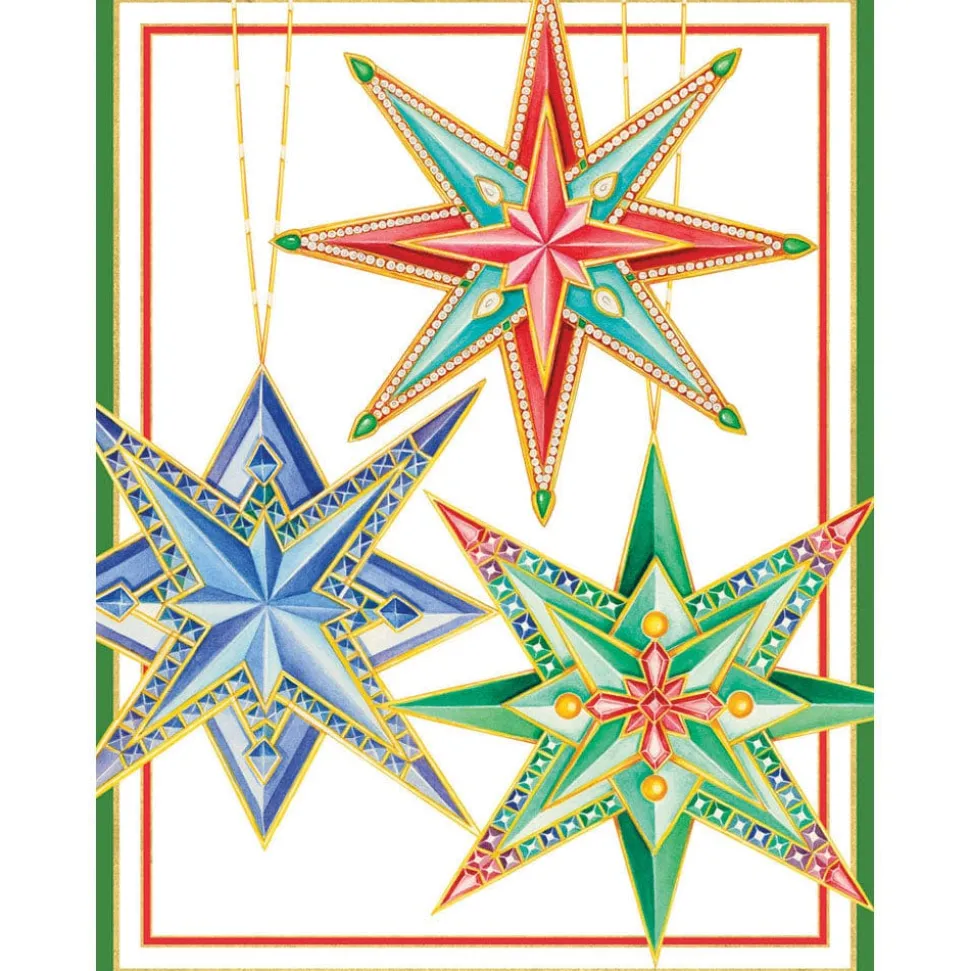 Stars Large Boxed Christmas Cards - includes 15 cards & envelopes