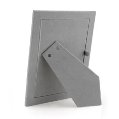 Stone Grey Enamel 4" x 6" Picture Frame with Silver Trim - 1 Each