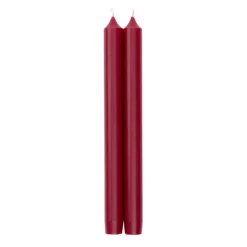 Straight Taper 10" Candles in Cranberry - 2 Candles Per Package, 3 Packages Included