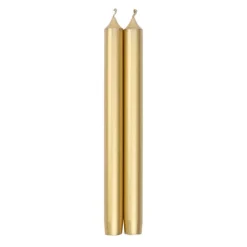 Straight Taper 10" Candles in Gold - 2 Candles Per Package