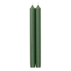 Straight Taper 10" Candles in Hunter Green - 2 Candles Per Package, 3 Packages Included