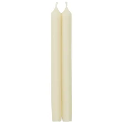Straight Taper 12" Candles in Ivory - 2 Candles Per Package
