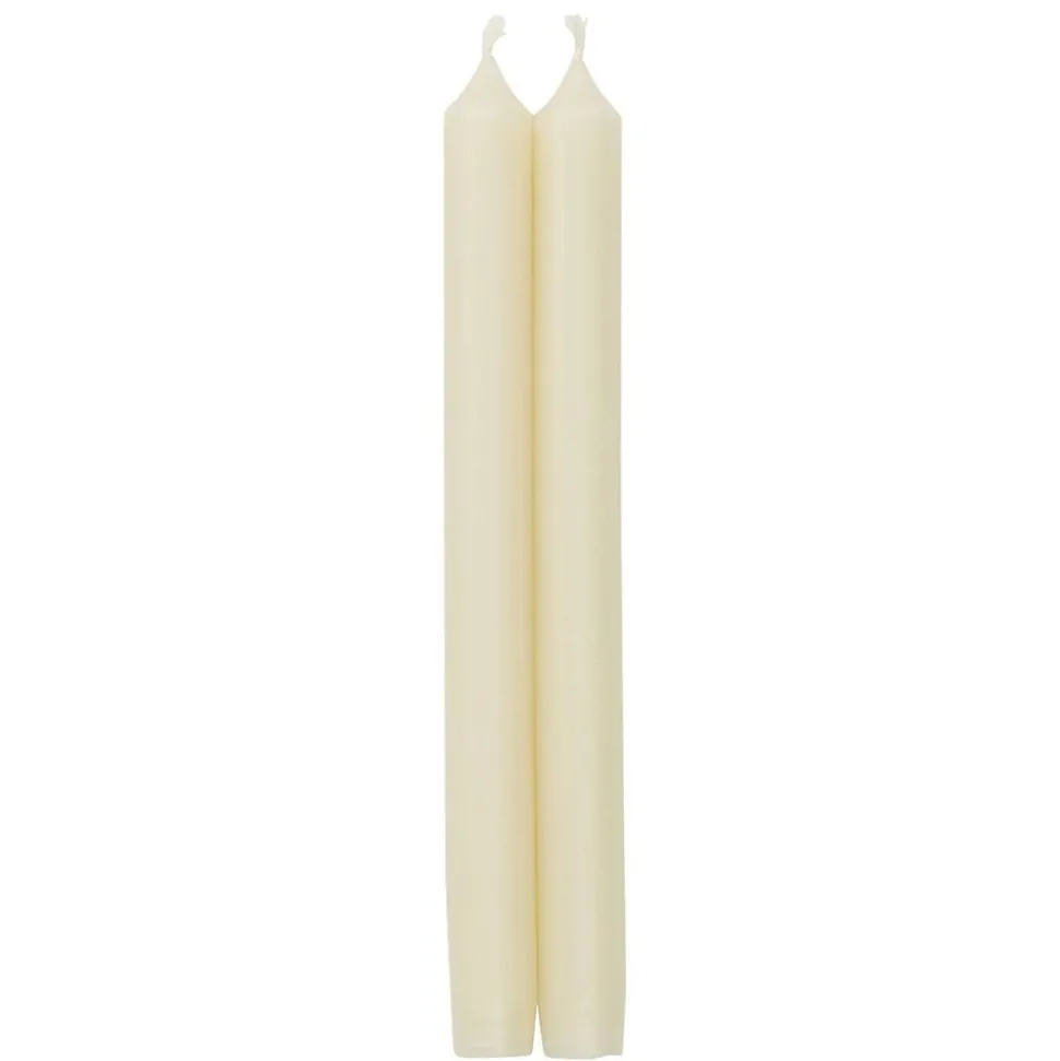 Straight Taper 12" Candles in Ivory - 4 Candles