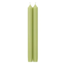 Straight Taper 10" Candles in Moss Green - 2 Candles Per Package, 3 Packages Included