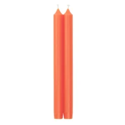 Straight Taper 10" Candles in Orange - 4 Candles