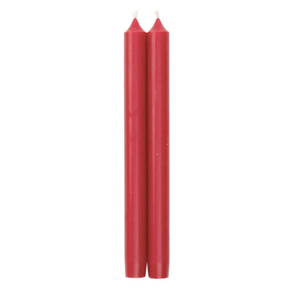 Straight Taper 10" Candles in Red - 4 Candles