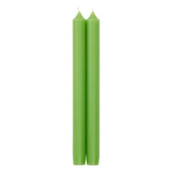 Straight Taper 10" Candles in Spring Green - 2 Candles Per Package, 3 Packages Included