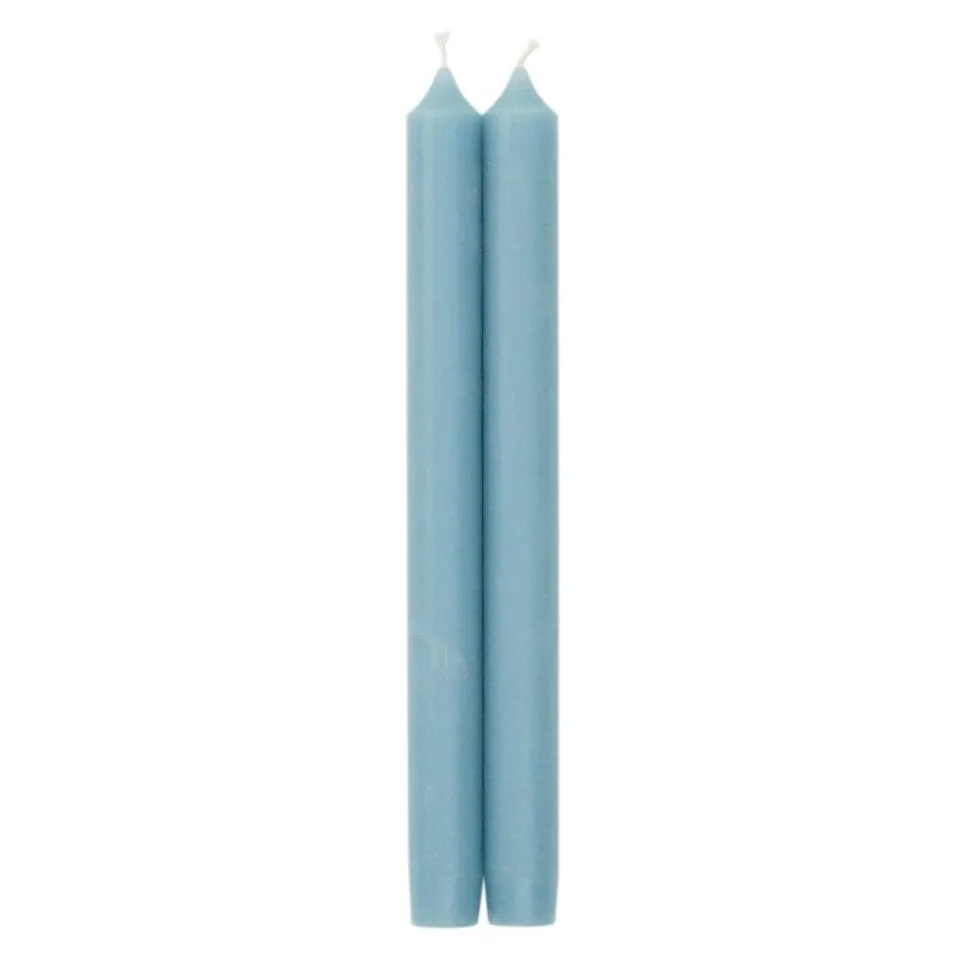Straight Taper 10" Candles in Stone Blue - 2 Candles Per Package, 6 Packages Included
