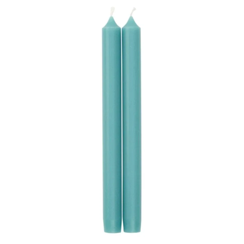 Straight Taper 10" Candles in Turquoise - 2 Candles Per Package, 3 Packages Included