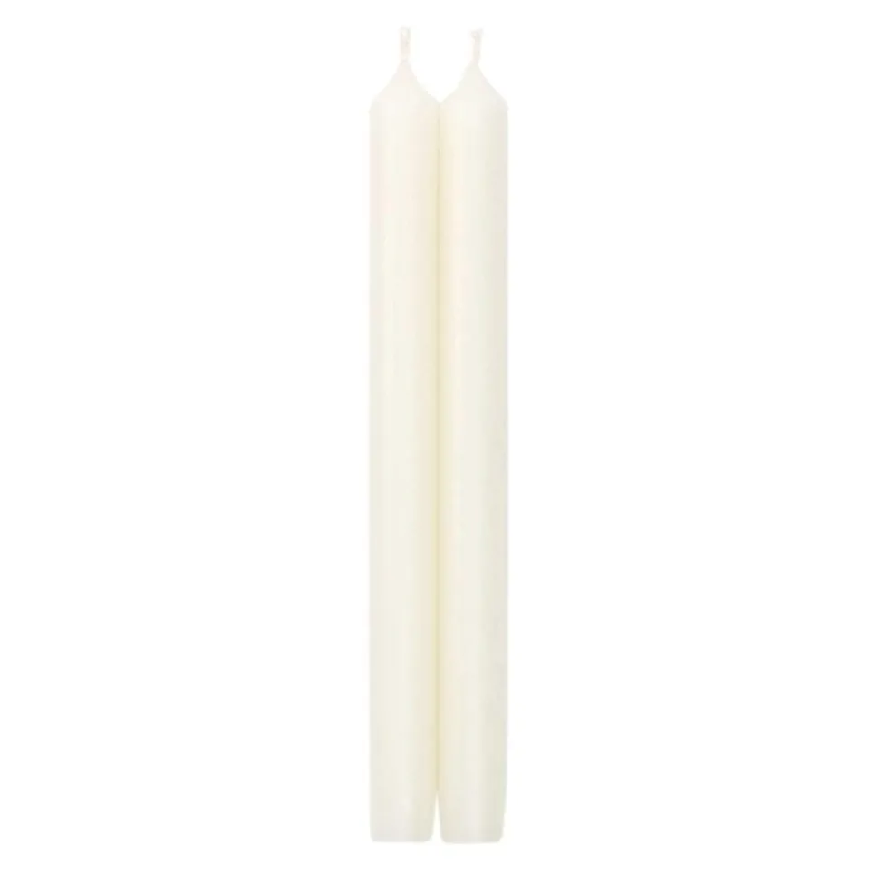 Straight Taper 10" Candles in White - 2 Candles Per Package, 6 Packages Included