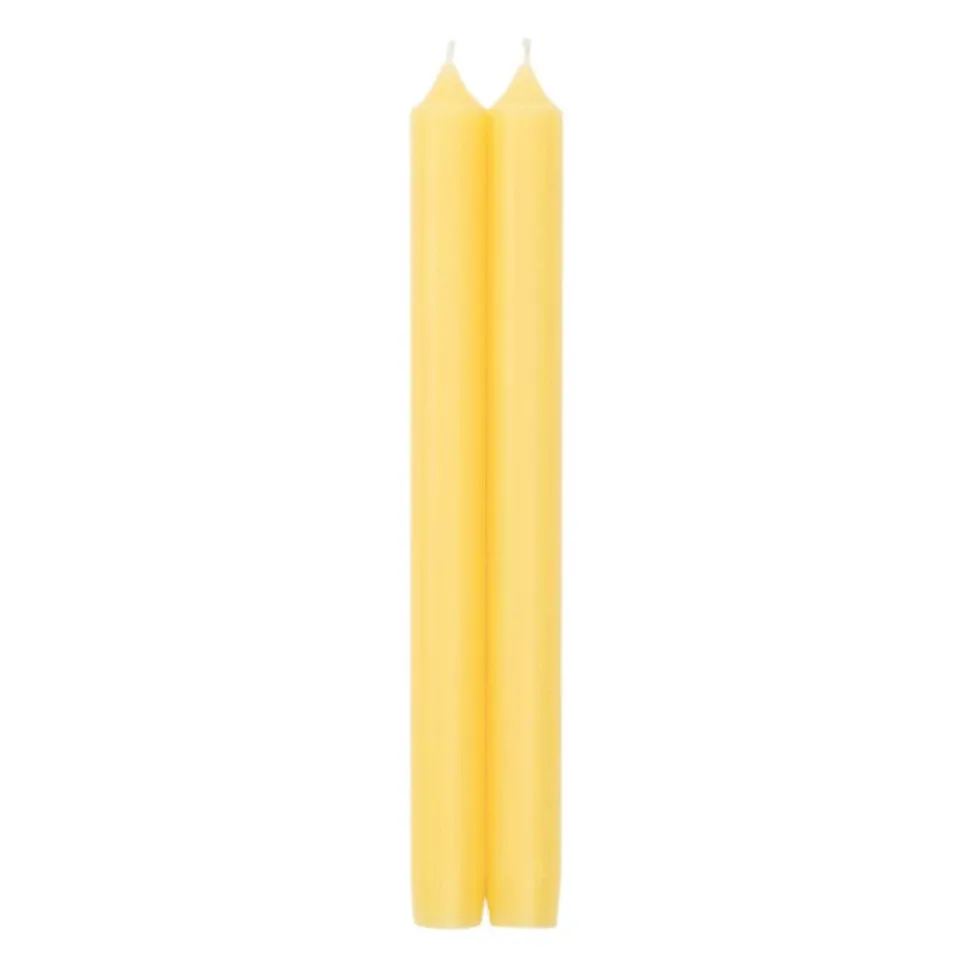 Straight Taper 10" Candles in Yellow - 2 Candles Per Package, 3 Packages Included