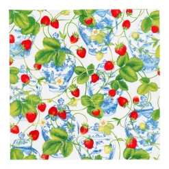 Strawberries And Cream Cocktail Napkins - 20 Per Package