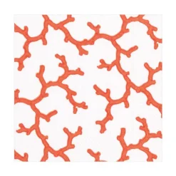 The Coral Sea Paper Luncheon Napkins in Coral - 20 Per Package
