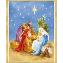 The Holy Family & Three Kings Personalized Christmas Cards
