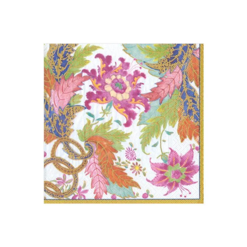 Tobacco Leaf Paper Cocktail Napkins in Ivory - 20 Per Package