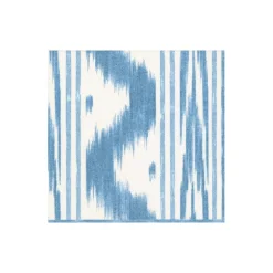 Toile De Nantes Blue Paper Linen Boxed Cocktail Napkins - 15 Per Package