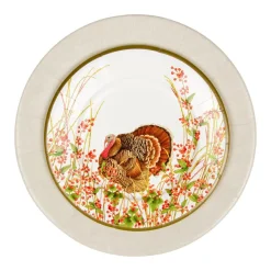 Turkey And Berries Paper Salad & Dessert Plates - 8 Per Package