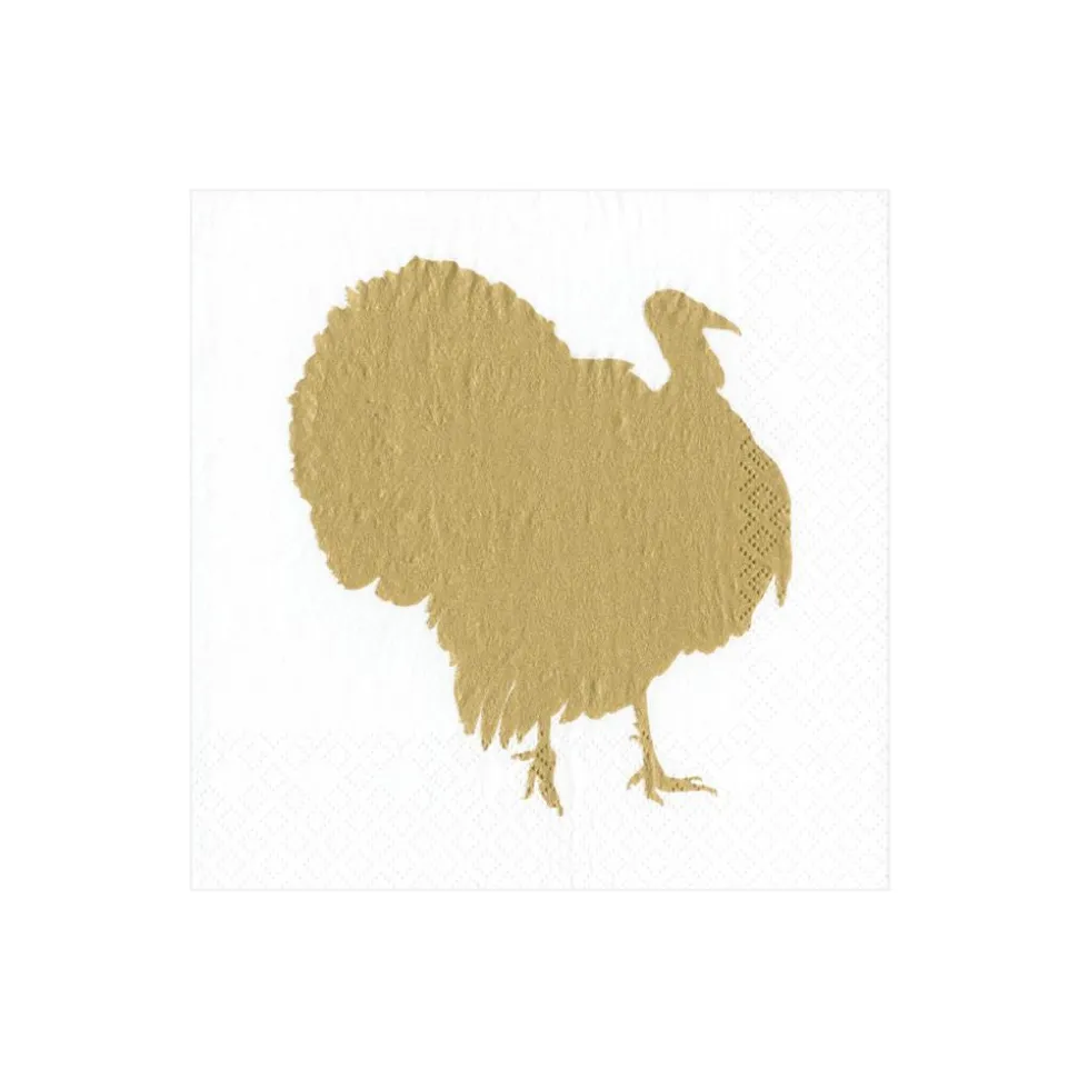 Turkey Fan Paper Cocktail Napkins - 20 Per Package