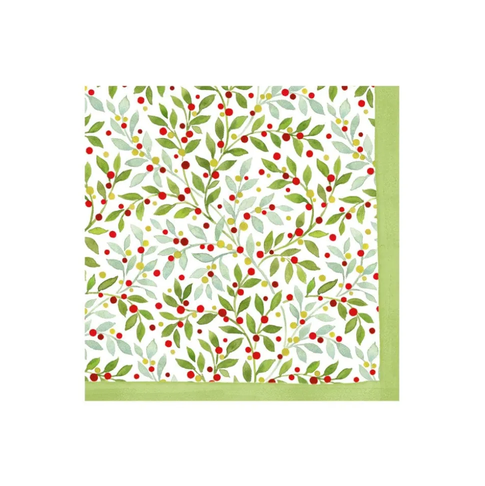 Twining Greenery Paper Cocktail Napkins - 20 Per Package