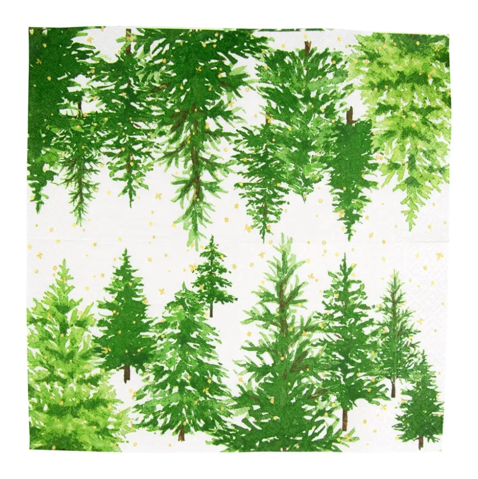 White Christmas Cocktail Napkins - 20 Per Package