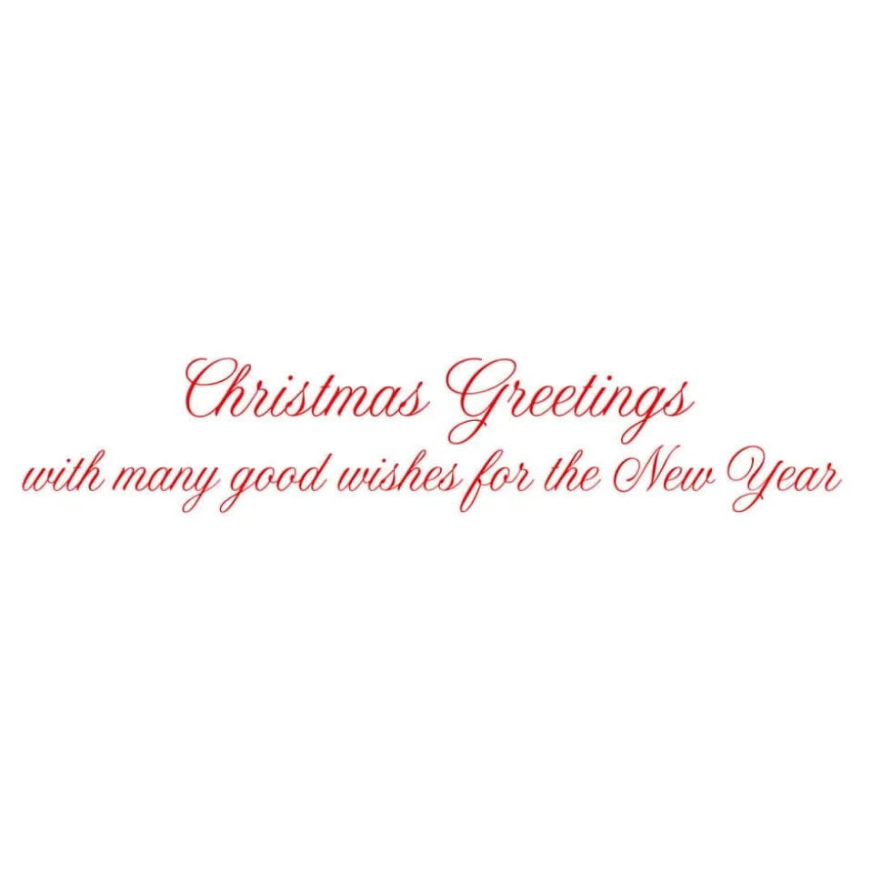 White Pine And Red Bow Wreath Classic Boxed Christmas Cards - includes 15 cards & envelopes