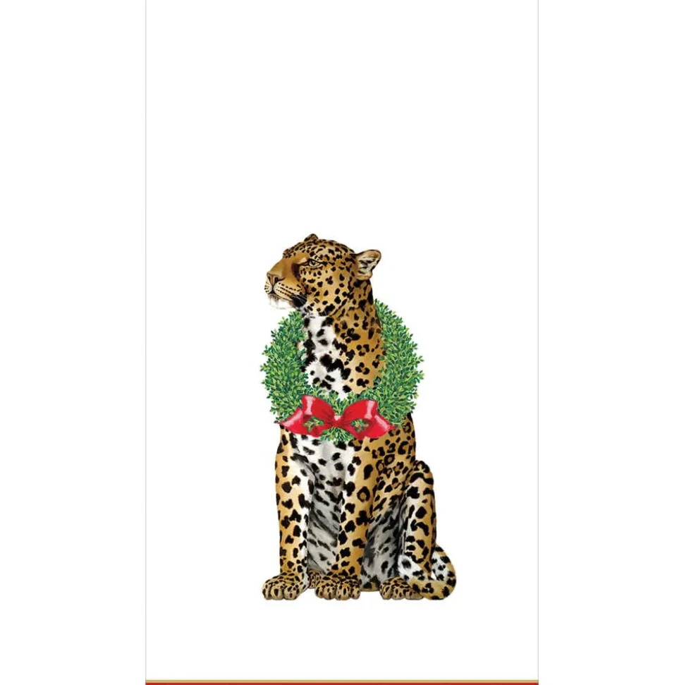 Wild Christmas Ivory Guest Towel Napkins - 15 Per Package