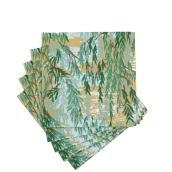 Willows Green Cocktail Napkins - includes 20 Cocktail Napkins