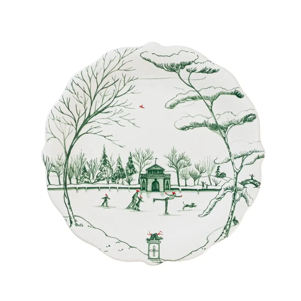 Winter Frolic Party Plates Assorted Set of 4 - Evergreen