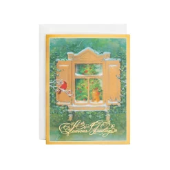 Wintry Window View Classic Boxed Christmas Cards - includes 15 cards & envelopes