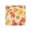 Woodland Leaves Paper Cocktail Napkins in Ivory - 20 Per Package