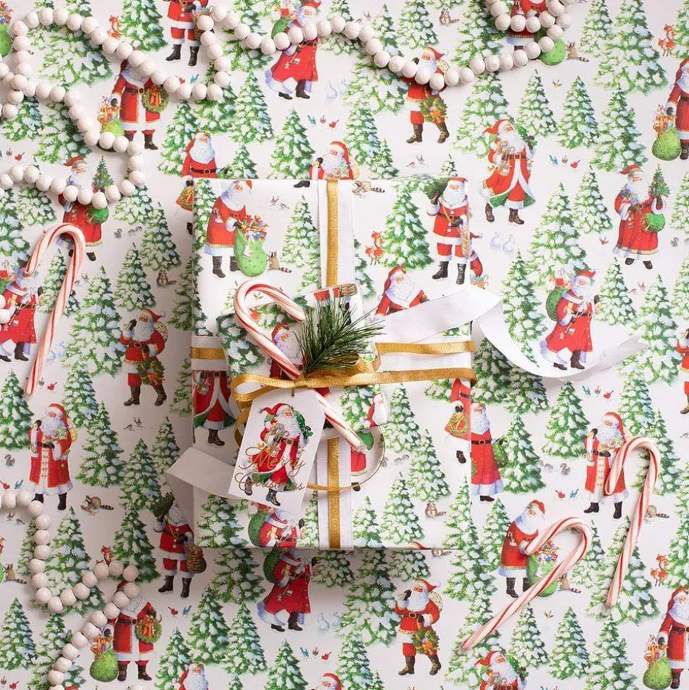 Woodland Santa Gift Wrapping Paper - 30" x 8' Roll