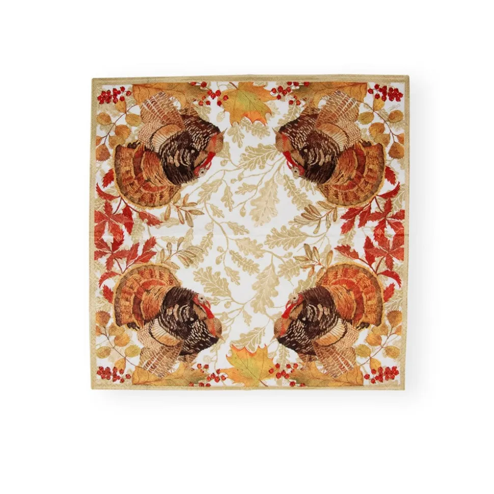 Woodland Turkey Paper Luncheon Napkins - 20 Per Package
