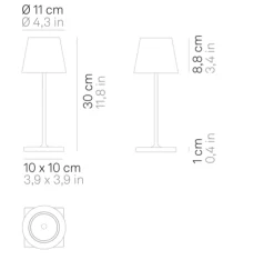 Zafferano Poldina Pro Mini Lamp - Sage Green