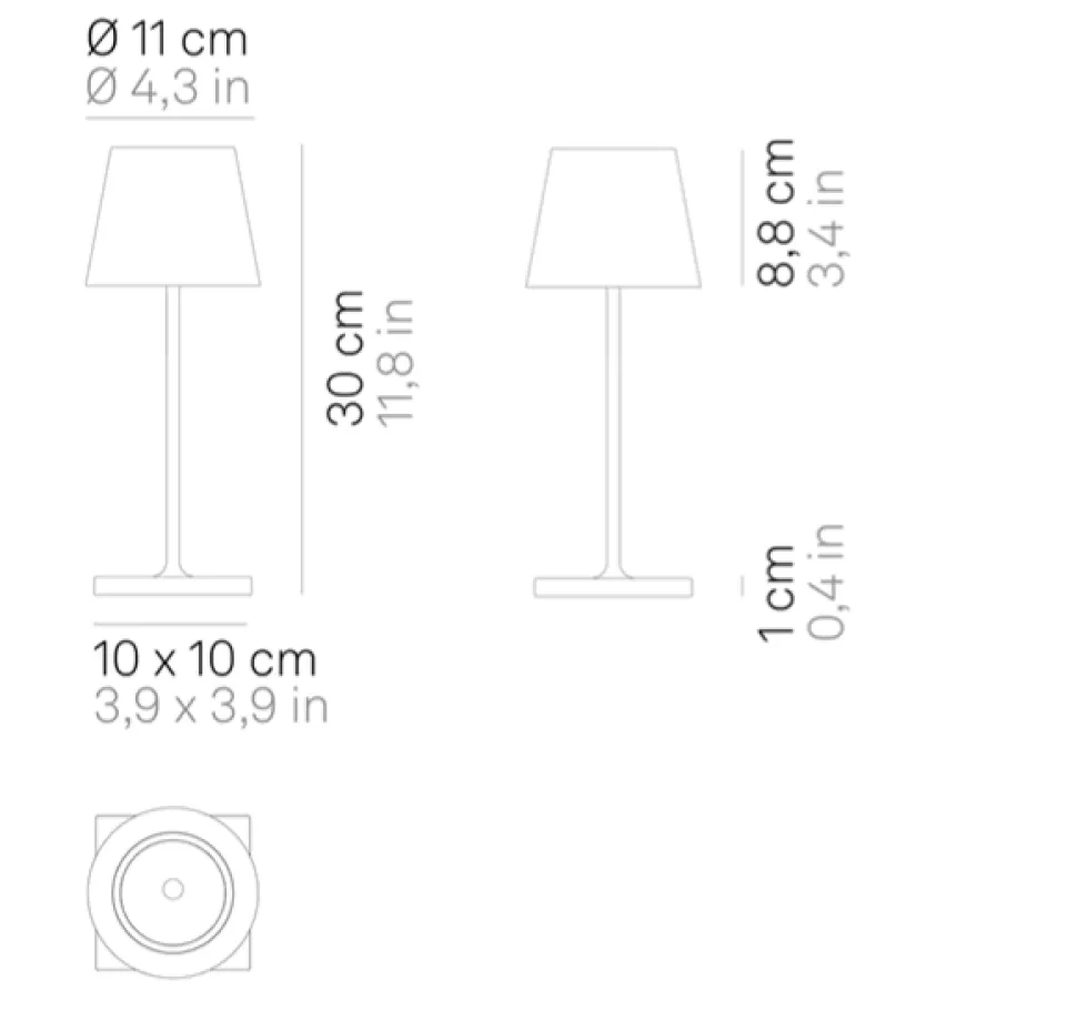 Zafferano Poldina Pro Mini Lamp - Sage Green